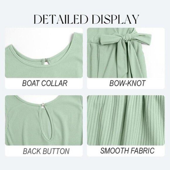 Zaful Womens One Piece Jumpsuit Casual Ribbed Sleeveless Pockets Green Small - Picture 5 of 7